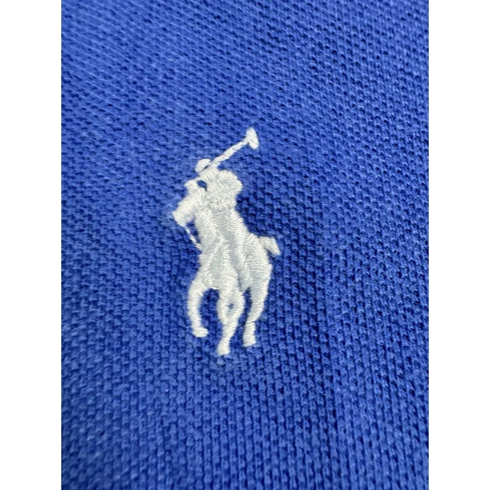 Polo Ralph Lauren Mens L Classic Fit Royal Blue Polo Shirt White Pony